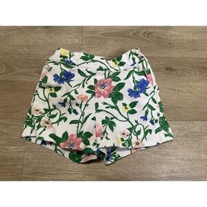 Janie and Jack Girls Kids Sz 2T Tropical Floral Hibiscus Shorts White